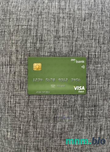 Czech Air bank visa obciążyć card wygląd fotograficzny skan PSD + zdjęcie